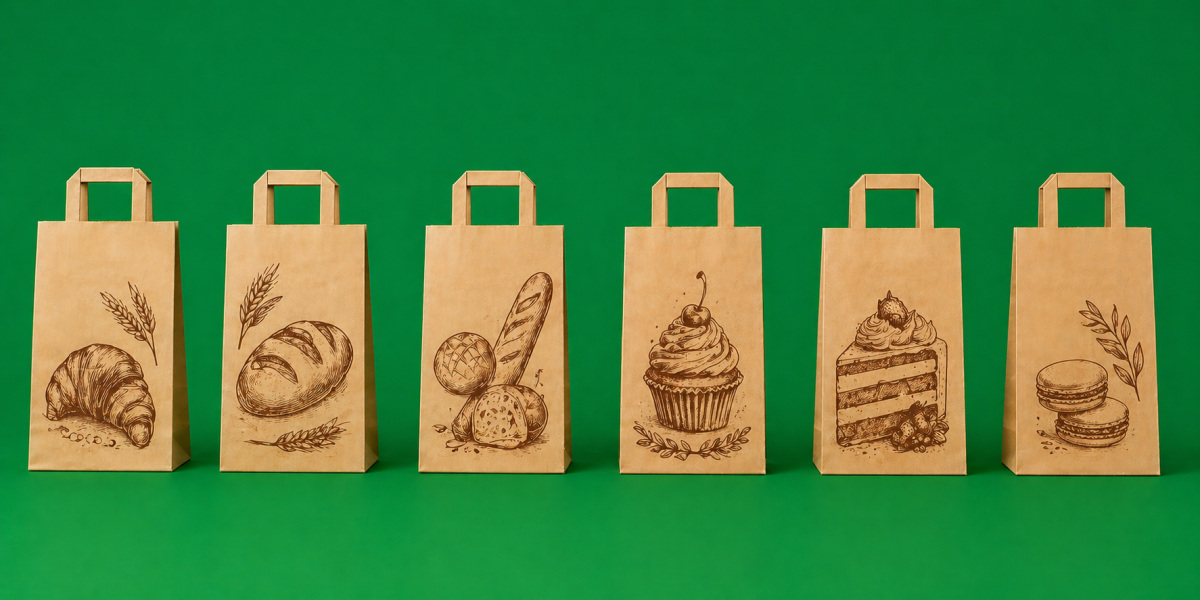 FOOD BAG PAPIER (BLANC - KAKI - BEIGE 100G-170G)